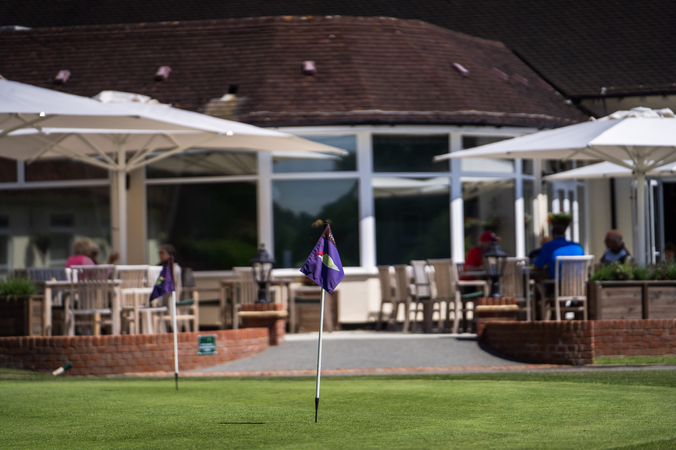 DSC05908 The clubhouse terrace at West Byfleet Golf Club